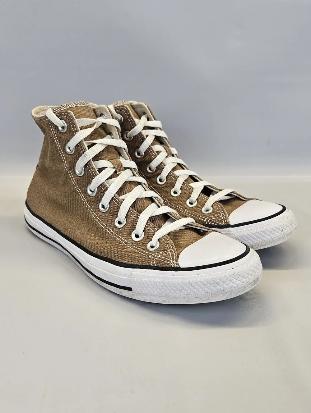Converse Chuck Taylor All Star High Top Shoes Brown Tan Mens 8.5 Womens 10.5